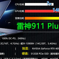 需要货比三家的RTX40独显大屏游戏本！雷神911 Plus 2023是否值得选？