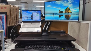北弧双屏显示器支架及笔记本托架，在北弧升降台上的使用体验（Brateck E310-2+APE30）