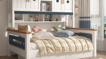 实用而美观的童床家具——童友奇布豆实木衣柜床一体