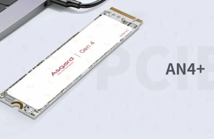 7450MB/s读速，国产颗粒：阿斯加特推出 AN4+ PCIe 4.0 SSD 固态硬盘