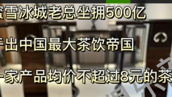 蜜雪冰城老总坐拥500亿，干出中国最大茶饮帝国.一家产品均价不超过8元的小小茶饮店，竟能创造