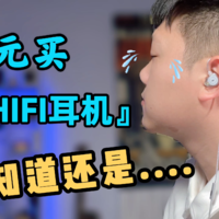 不到100买的HiFi耳机，悔恨之泪又落下了！