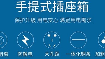 露营怎么少得了它！手提式小电箱盒安全移动插座便携式工地插排临时接线配电箱带漏保手提式小电箱盒