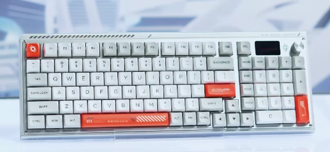 红魔电竞机械键盘（银翼版）发布，银色涂装、烈焰雪定制轴、三模+热插拔
