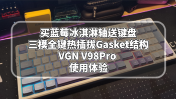 数码原动力 篇一百四十一：买蓝莓冰淇淋轴送键盘！三模全键热插拔Gasket结构VGN V98Pro 使用体验