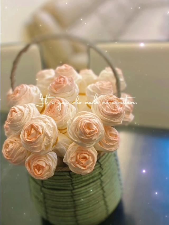 520这款手工DIY纸巾玫瑰🌹可以送！