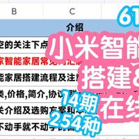 [618清单]不易的小米智能家居设备总结参考列表23.6版254种。14期