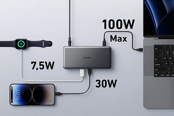 安克Anker 发布 564 USB-C 1托10扩展坞，单路最高100W、可外接三路4K显示器