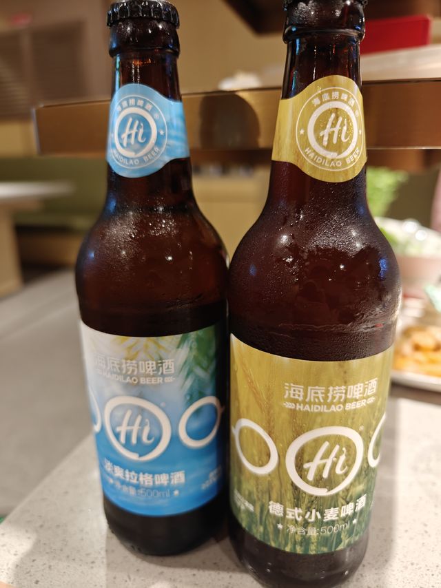 没想到海底捞啤酒还不错的。