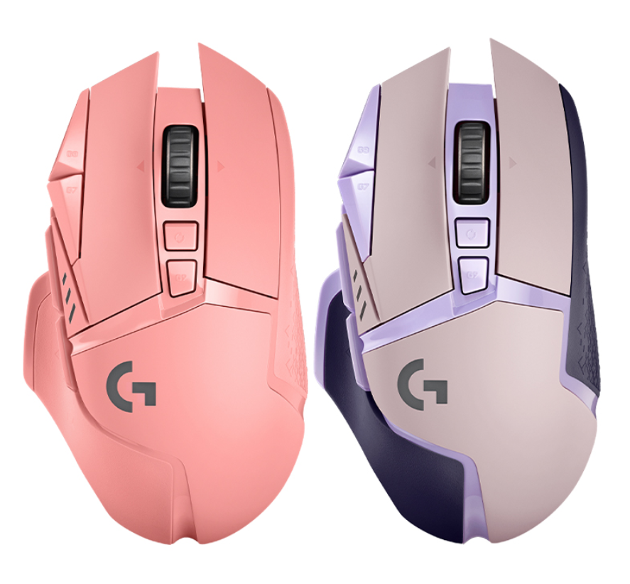 罗技G502 新增蜜桃粉和葡萄紫两种配色，自带配重系统、低延迟无线、Hero 25K 光学传感器