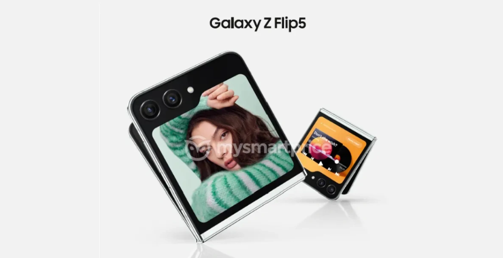 三星 Galaxy Z Flip5 真机新料，“文件夹式”大副屏