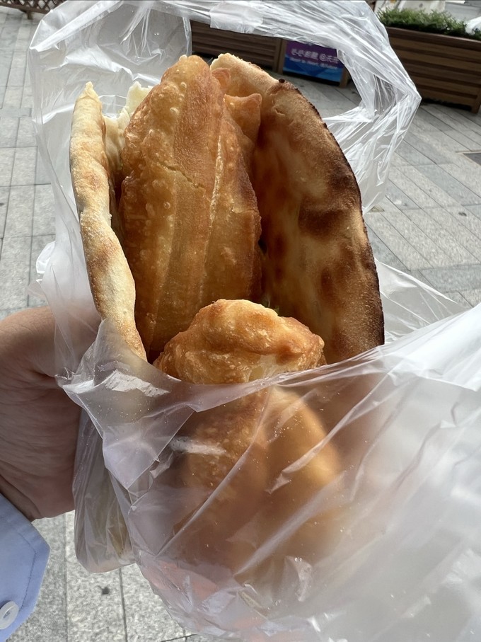 金华大饼油条图片