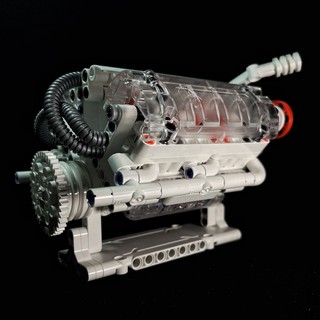 国产积木版 ONEBOT V6发动机模型 