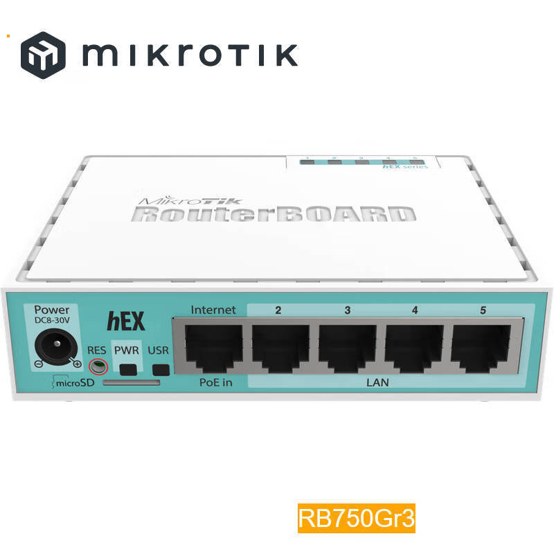 新玩具 MikroTik hEX RB750Gr3，Router OS入门