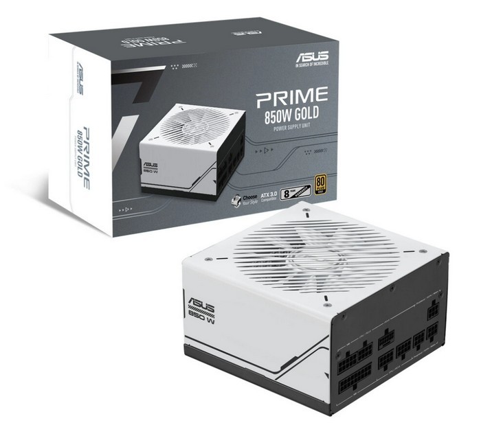 华硕发布新款 Prime 750W/850W 金牌电源、黑白撞色、支持 NVIDIA RTX 40