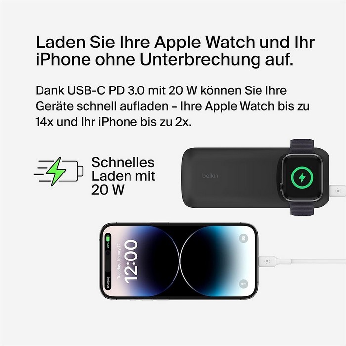 为苹果iPhone、Watch：贝尔金发布 BoostCharge Pro 移动电源，支持无线充电