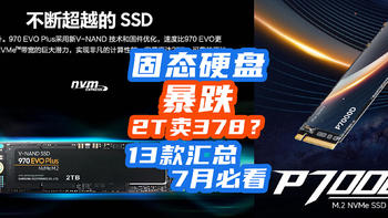 固态真离谱：2T暴跌到378，1T只卖199！我汇总了7月神价13款！