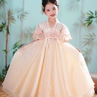 女童汉服夏款襦裙超仙古风唐装中国风公主裙