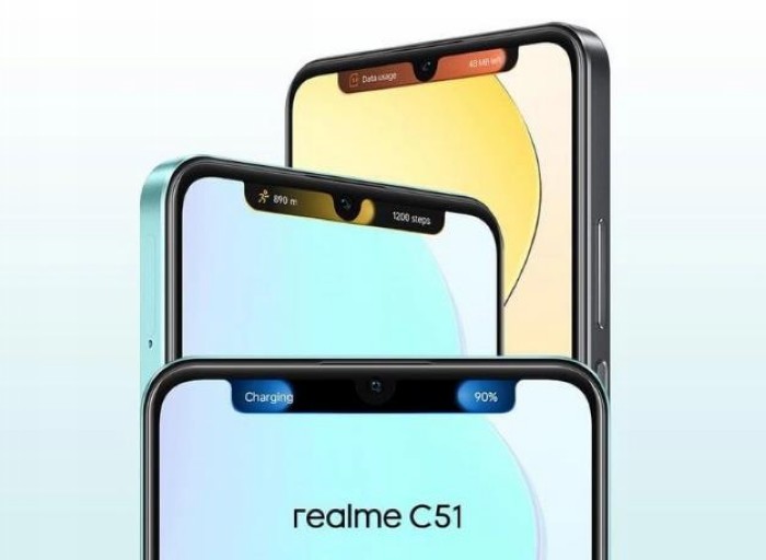 网传丨真我realme C51 新机现身，酷似苹果iPhone Pro Max、“灵动岛”交互体验