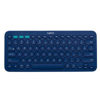 罗技（Logitech）K380多设备蓝牙键盘便携办公键盘笔记本电脑平板iPad键盘(蓝色)