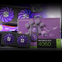 COLORFIREGeForceRTX4060暗影紫猫卡8GDLSS3电竞游戏独立显卡