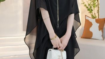 设计感小众不规则黑色连衣裙2023夏季新款法式宽松显瘦气质中长裙