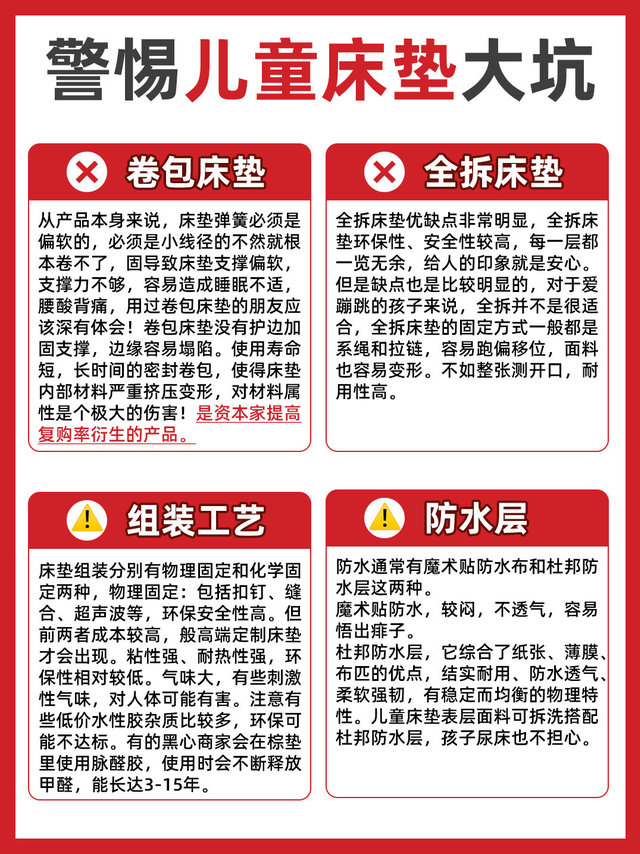 儿童床垫避坑指南🔥甲醛❗️脊柱侧弯