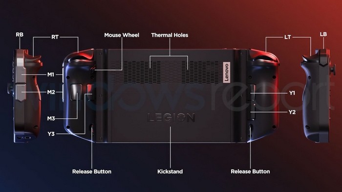 联想拯救者 Legion Go 确认采用 AMD Ryzen Z1处理器、单涡轮风扇、扩展接口公开