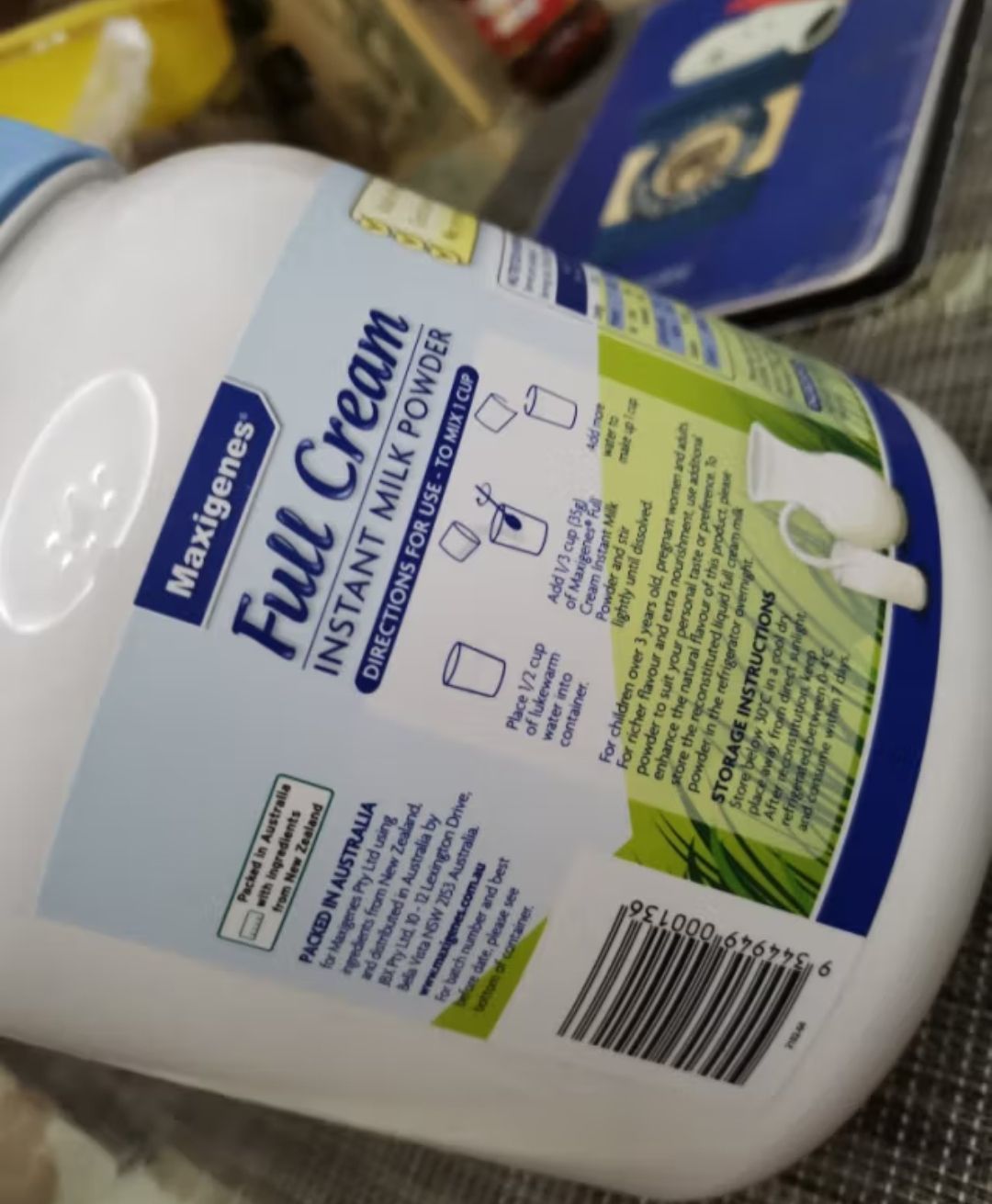 美可卓maxigenes 澳洲进口高钙全脂成人奶粉