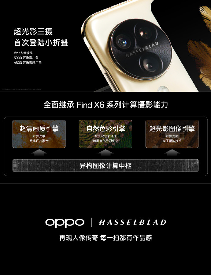 OPPO Find N3 Flip 发布：天玑9200加持、专业哈苏人像、三段式按键