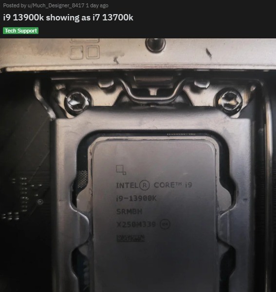 换壳 CPU 重出江湖？网友发现了一颗假酷睿 i9-13900K