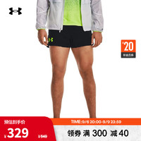 安德玛（UNDERARMOUR）夏季LighterThanAir男子跑步运动短裤1377315黑色001L