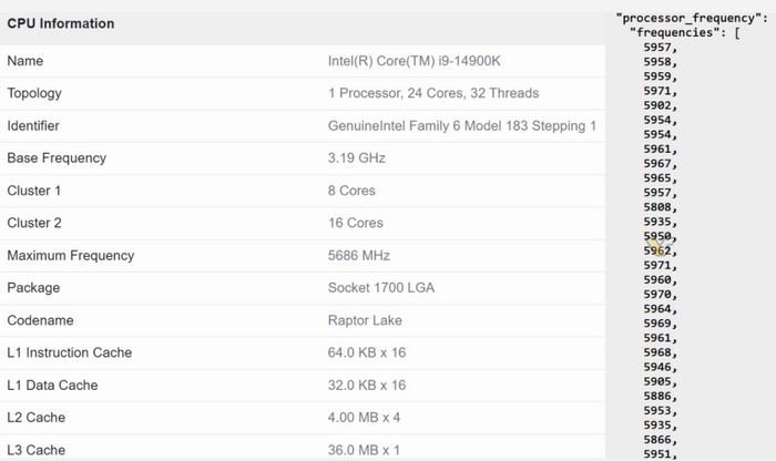 网传丨即将登场的酷睿 i9-14900K 再次出现在GB跑分库，单核超i9-13900K 约6%，多核还反常