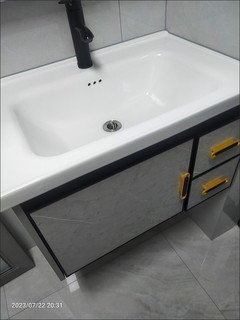浴室柜组合太空铝加厚卫生间面洗脸手盆洗漱台一体池陶瓷卫浴岩板