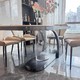 奢石岩板餐桌微晶石现代简约意式家用客厅亚克力长方形大理石饭桌