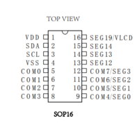 LCD显示驱动芯片VK2C23可支持最大416点（52SEGx8COM）的LCD屏提供LQFP48、LQFP64的封装