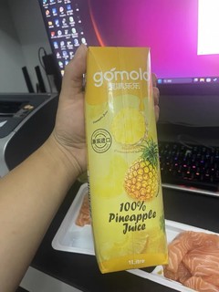 果满乐乐100%菠萝汁1L*2瓶