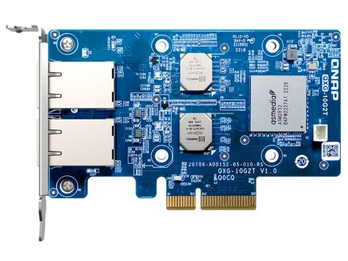 威联通发布 QXG-10G10T 网卡，双万兆、支持 SMB、NAS和PC可用