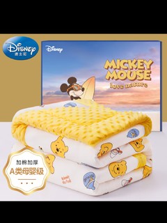 迪士尼宝宝（Disney Baby）婴儿豆豆毯儿童安抚被子A类秋冬季加厚毛毯幼儿