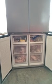 海尔585升侧T型双门三开门电冰箱家用一级能效双变频节能无霜除菌全温区嵌入式
