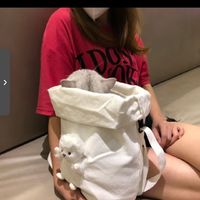 春巴尼巴猫包外出便携包太空舱透气双肩背包猫书包大容量猫咪外带宠物用品 帆布白