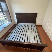 熙和美式法式复古风实木床：樱桃木双人婚床，主卧现代简约的完美选择