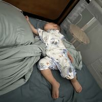 威尔贝鲁（WELLBER）婴儿睡袋儿童前6后4竹棉纱布分腿睡衣宝宝秋冬海上游记