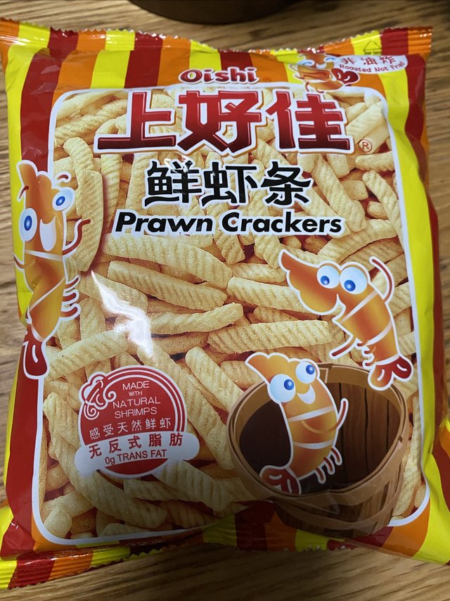 国庆在家吃点鲜虾条