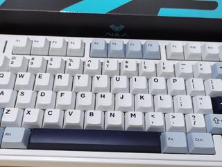 狼蛛（AULA）F75客制化机械键盘 冰川蓝-三模-新月轴预售到手