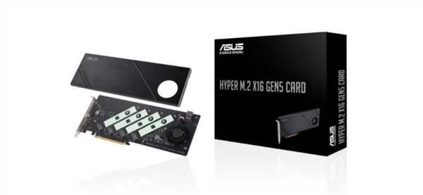 华硕推出 Hyper M.2 x16 Gen5 扩展卡：可拓展四个 PCIe 5.0 SSD