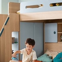 小户型实用的选择——林氏家居儿童高低床带梯柜KU1A-A