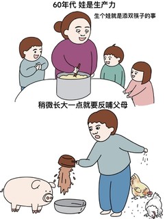 不同年代的人养娃