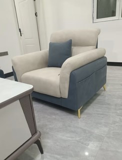 AUZU科技布艺沙发客厅小户型轻奢直排乳胶奶油风家具 双扶手四人位