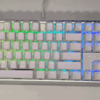 佣有这样的键盘，你几点回家。樱桃 CHEERY MX3.0S RGB 有线 白色 红轴